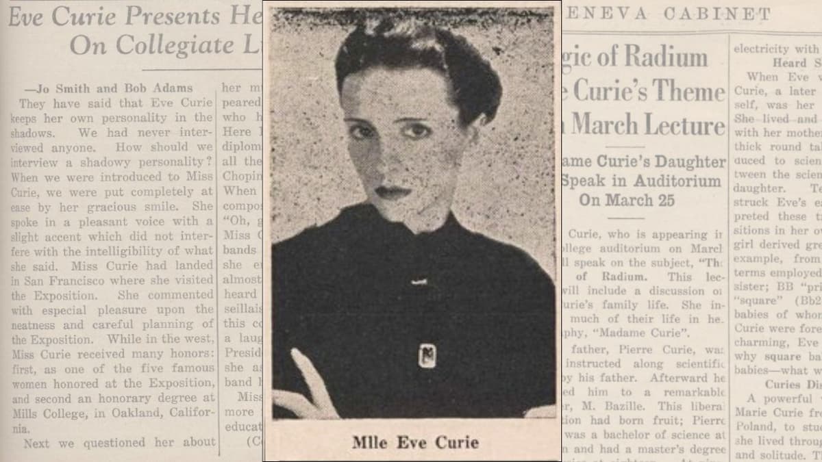 A Visit From Eve Curie: The Magic of Radium